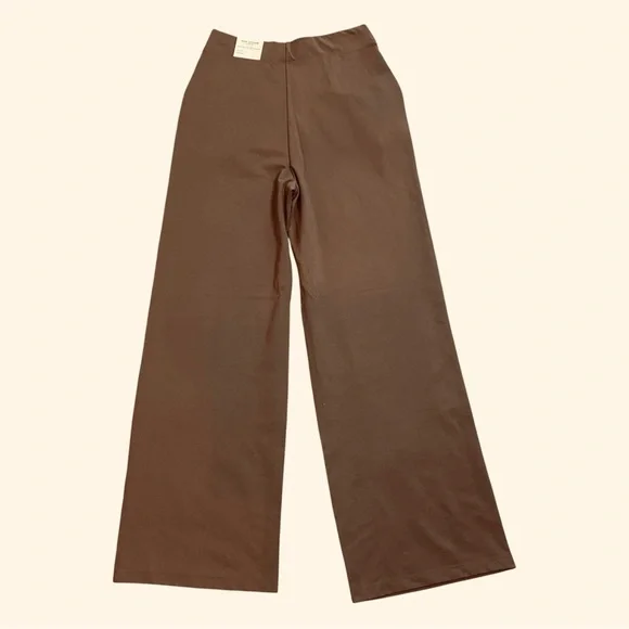 Max Studio London Chocolate Wide-Leg Sailor Womens Pants Trousers | Size S - Picture 2 of 12